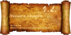 Vecsera Levente névjegykártya